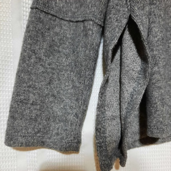 Artesia Women's L Gray Ribbed Cowl Neck Pullover Tight Knit Stretchy Sweater - Picture 3 of 6